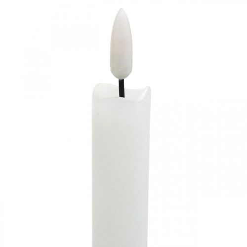 Artikel LED Kerze Wachs Tafelkerze Warmweiß Für Batterie Ø2cm 24cm 2St