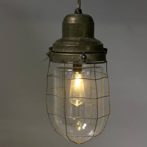 Floristik24 Deko Lampe Schiffsleuchte mit Kette zum Hängen LED Ø13,5cm H29,5cm