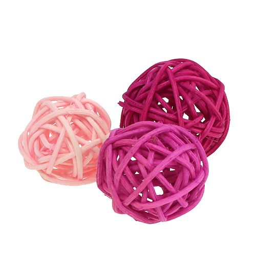 Artikel Lataball Sortiment 3cm Rosa/Pink/Flieder 72St