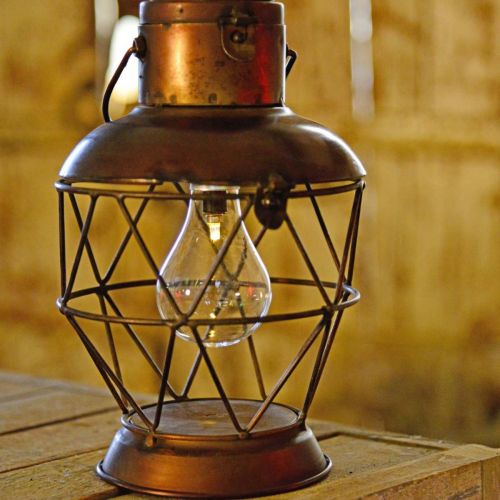 Floristik24 Solar-Laterne, LED-Hängelampe Industrielook Ø16cm H32cm