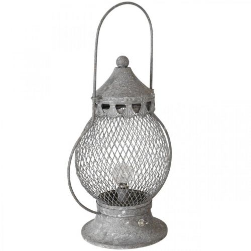 Floristik24 Metall-Laterne, LED-Lampe, Shabby Chic Ø16cm H33,5cm