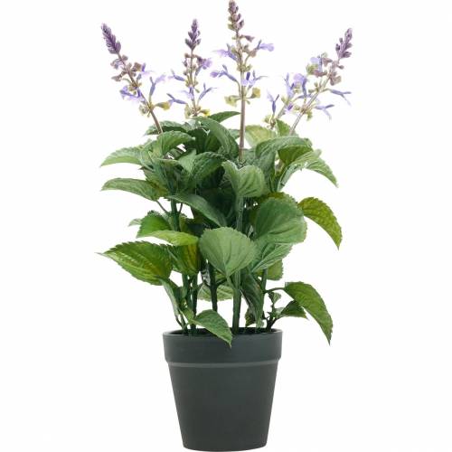 Floristik24 Künstlicher Lavendel im Topf, Lavendeltopf, Mediterrane Kunstpflanze