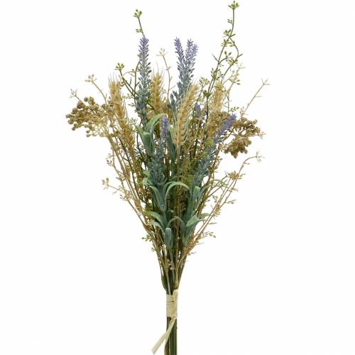 Künstlicher Lavendelbund, Seidenblumen, Feldstrauß aus Lavendel mit Ähren und Mädesüß Künstlicher Lavendelbund, Seidenblumen, Feldstrauß aus Lavendel mit Ähren und Mädesüß