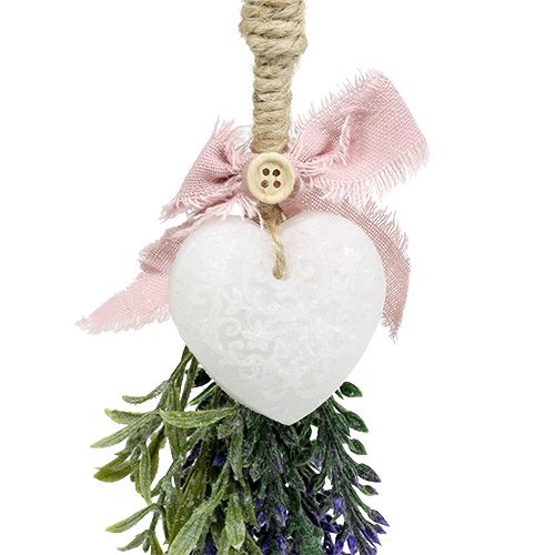 Floristik24 Lavendelbusch mit Herz 25cm sort. 2St