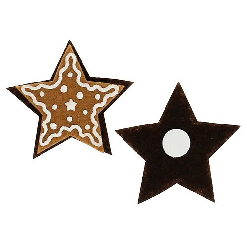 Floristik24 Lebkuchen Sterne 4,5cm zum Kleben 12St