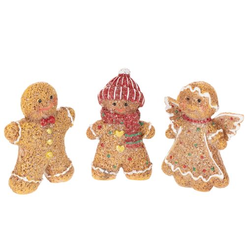 Dekofiguren Lebkuchenmännchen 3er-Set aus Kunststoff 8cm bestellen | Floristik24.at
