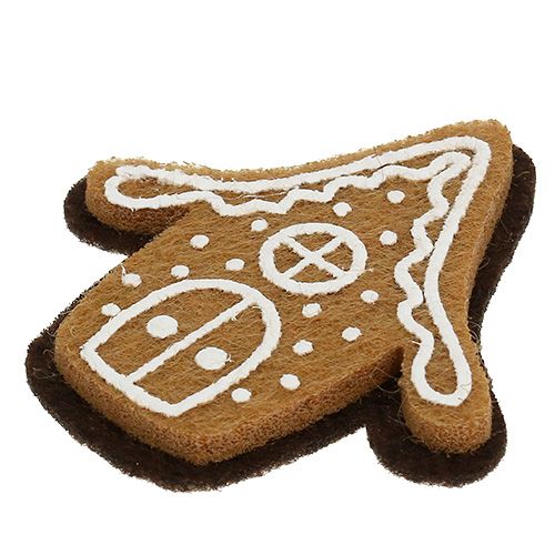 Floristik24 Lebkuchenhaus 4,5cm mit Klebepunkt 12 St