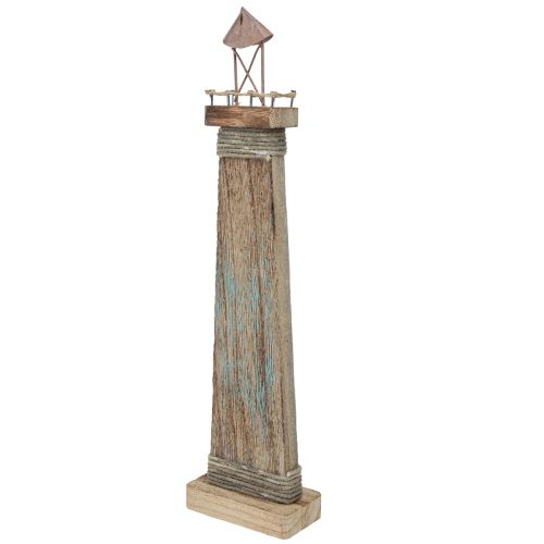 Artikel Leuchtturm Antik Optik Maritime Tischdeko Holz Blau 40,5cm