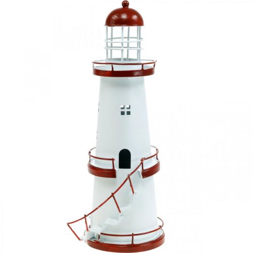 Floristik24 Leuchtturm Rot Maritime Deko Metall Sommerdeko