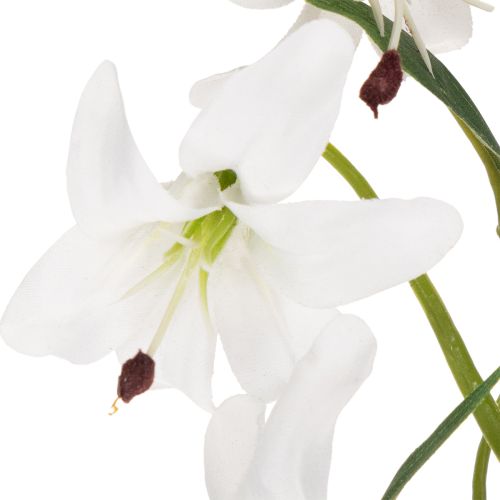 Künstlicher Lilienzweig Weiß 80cm Kunststoff/Textil Dekoration | Floristik24.at