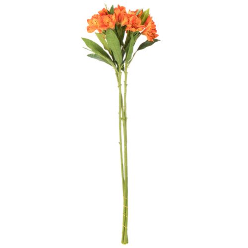 Künstlicher Blumenstrauß Alstroemeria Orange 75cm 3 Stängel für Wohnraumdekoration | Floristik24.at