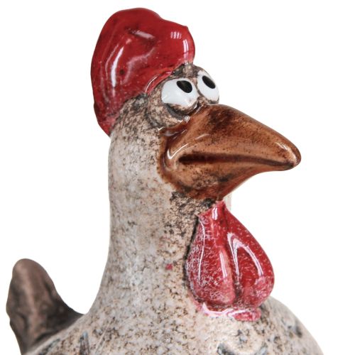Floristik24 Lustiges Huhn Keramikdeko Kantenhocker Ostern 9,5cm 3 St