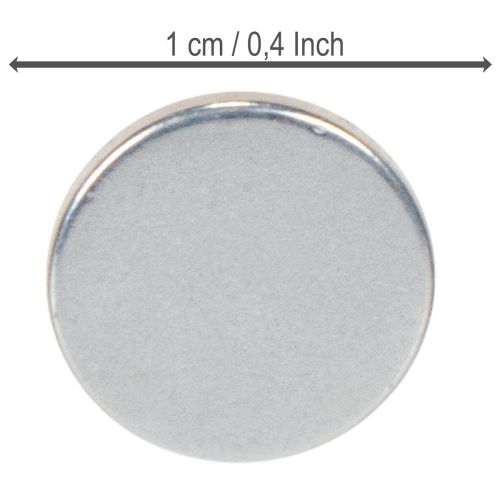 Runde Magnete aus Metall 1 cm Ø silber, 20 Stück für Kerzenhalter und Dekoration | Floristik24.at