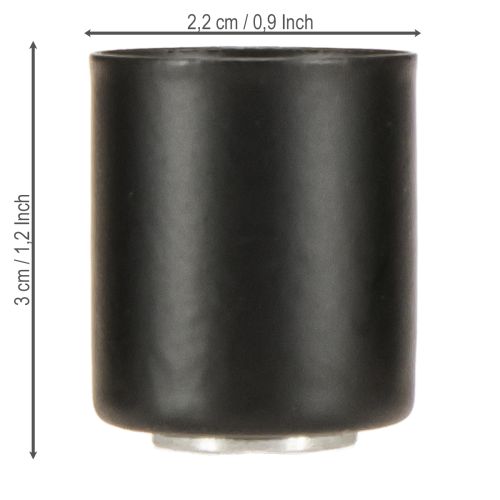 Artikel Magnet Kerzenhalter Stabkerzen Schwarz Metall H3cm 4 St