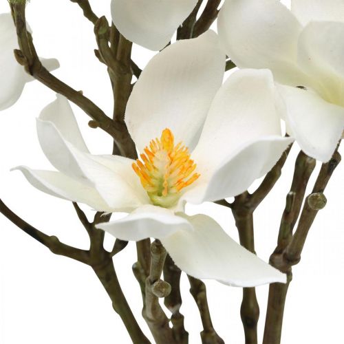 Artikel Künstliche Magnolienzweige Weiß Dekozweig H40cm 4St im Bund