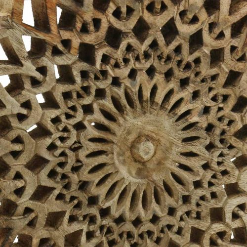 Floristik24 Mandala zum Hängen, Wandschmuck, Sommer, Holzdeko Natur Ø30cm