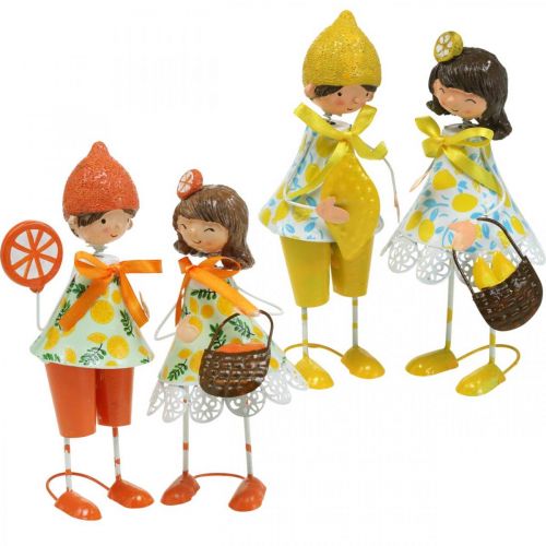 Artikel Kleine Früchtchen, Sommerdeko, Figuren Zitronen Orangen H17/18cm 4St