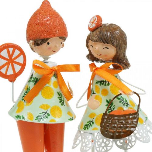 Artikel Kleine Früchtchen, Sommerdeko, Figuren Zitronen Orangen H17/18cm 4St