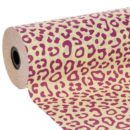 Manschettenpapier Leo-Muster Lila-Vanille 25cm x 100m