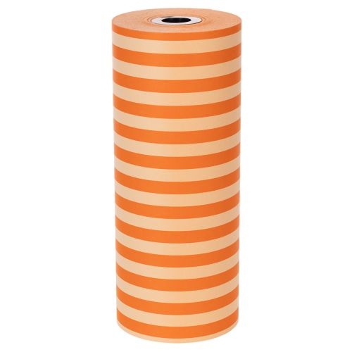 Manschettenpapier Rolle Papier orange gestreift 25 cm x 100 m Floristik | Floristik24.at
