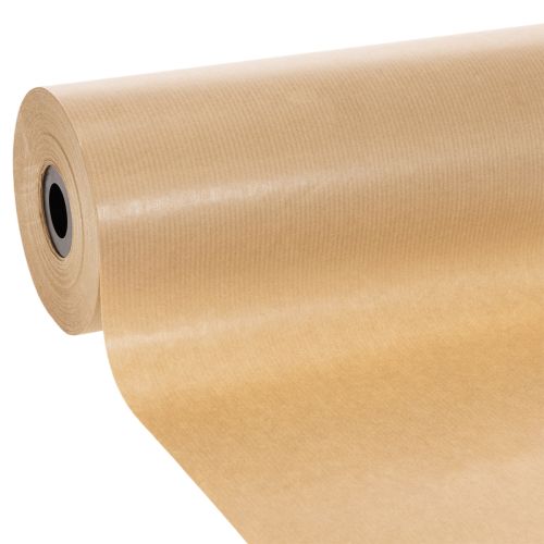 Manschettenpapierrolle Kraftpapier 25 cm x 100 m natur für Geschenk- und Wohnraumdekoration
