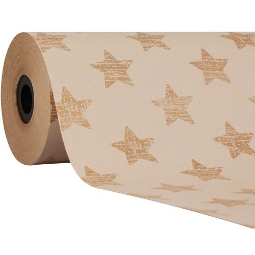 Floristik24 Manschettenpapier Seidenpapier Weiß Sterne 25cm 100m