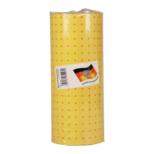 Floristik24 Manschettenpapier Seidenpapier Gelb Punkte 25cm 100m