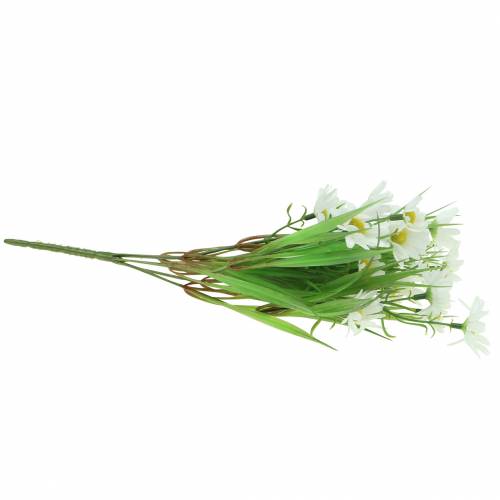 Floristik24 Margeritenstrauß mit Dekogras 37cm