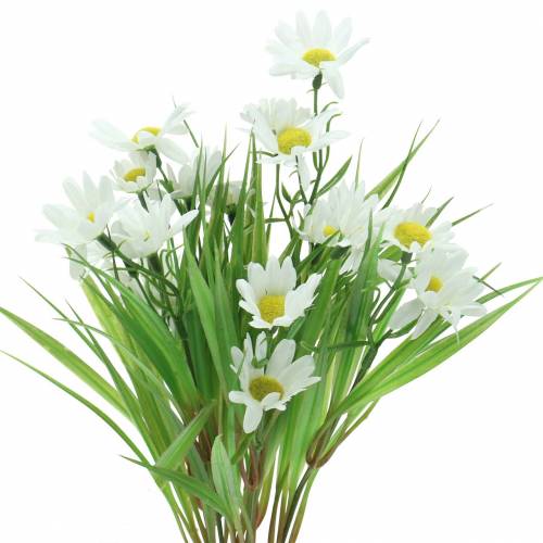 Margeritenstrauß mit Dekogras 37cm