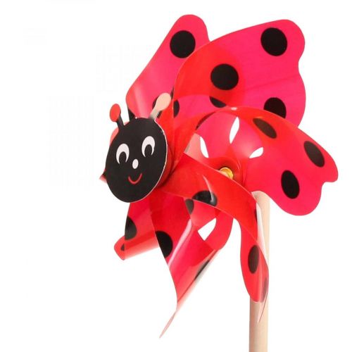 Floristik24 Marienkäfer Windrad Gartendeko Windmühle Rot Ø16,5cm
