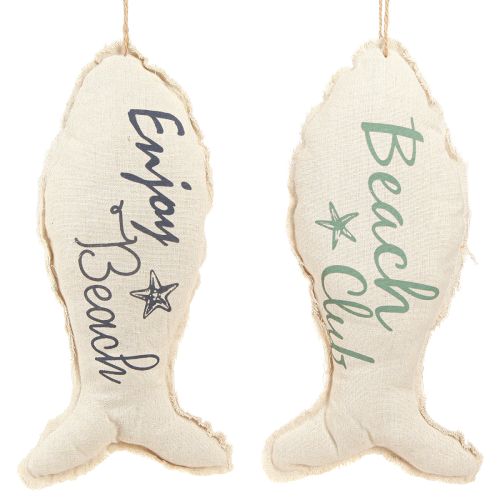 Artikel Maritime Deko Fisch zum Aufhängen Stoff 34×14,5cm 2St