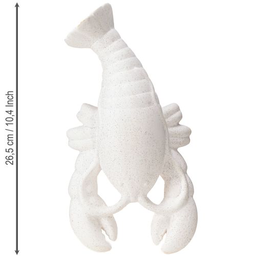 Artikel Maritime Deko Keramik Figur Hummer Weiß 26,5×13×5cm