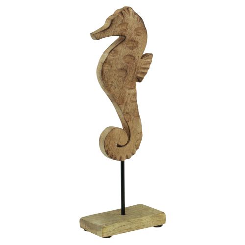 Artikel Maritime Deko Seepferdchen auf Ständer Mangoholz Natur 29,5cm