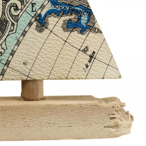 Floristik24 Maritime Deko Segelboot Holz Schiff Dekohänger klein H12cm 3St