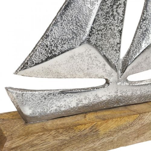 Floristik24 Maritime Deko, Deko Segelboot Metall, Deko Schiff H26cm