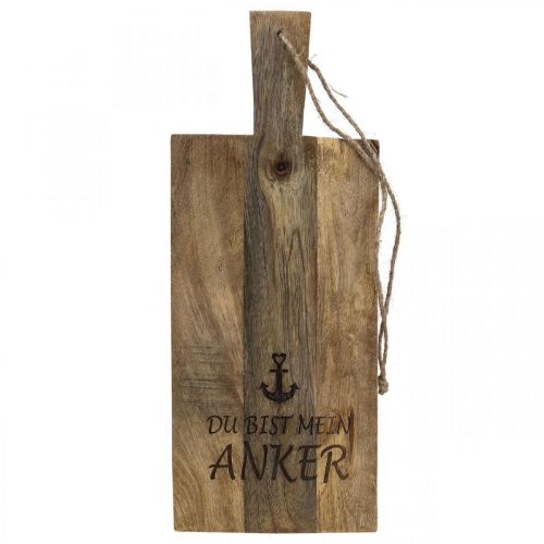 Maritime Deko Tablett, Holztablett Anker Deko Holz 37,5cm