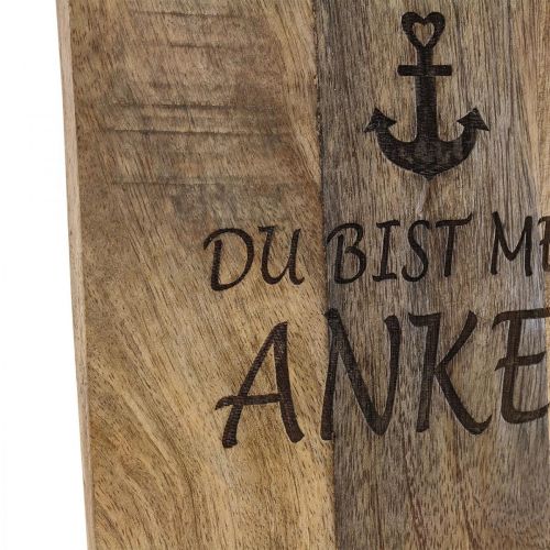 Artikel Maritime Deko Tablett, Holztablett Anker Deko Holz 37,5cm