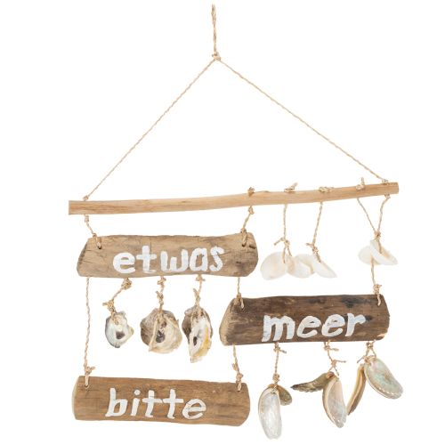 Holzdeko maritimes Flair Wanddeko Naturmaterialien für Sommerdeko Strandhaus 50cm