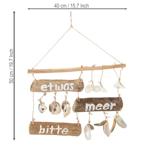 Artikel Holzdeko maritimes Flair Wanddeko Naturmaterialien für Sommerdeko Strandhaus 50cm