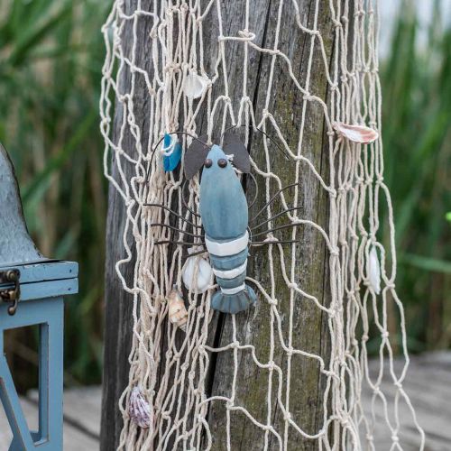 Floristik24 Fischernetz mit Strandgut, Maritime Muscheldeko, Wanddeko L95cm B50cm