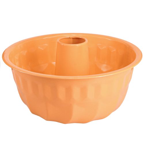 Floristik24 Metall Deko Backform Gugelhupf Orange Ø23cm H12cm