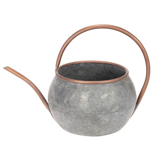 Metall Gießkanne 41cm Silber Kupfer, Pflanzgefäß, Gartendekoration | Floristik24.at