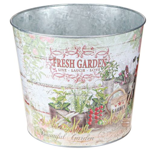 Artikel Metall Pflanzkübel Fresh Garden Bunt Vintage H18cm