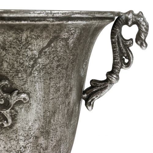 Floristik24 Pokal aus Metall Antik Silber Ø20,0cm H30cm