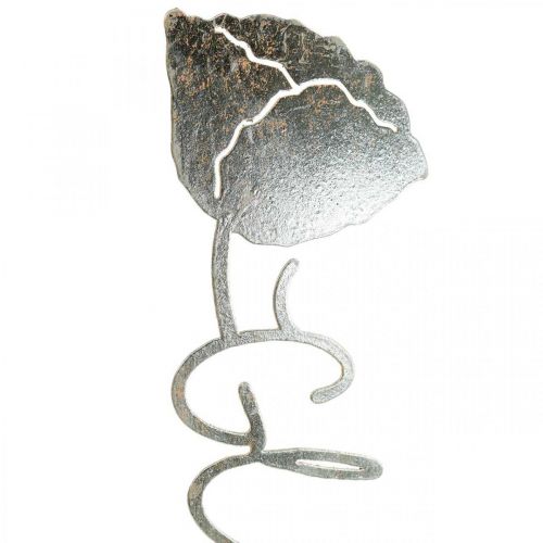 Floristik24 Metall Deko Blume Holzständer Schriftzug „Glück“ H40cm