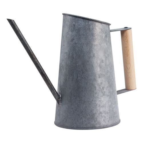 Floristik24 Metall Deko Gießkanne Dekovase mit Griff Zink Optik 21,5cm
