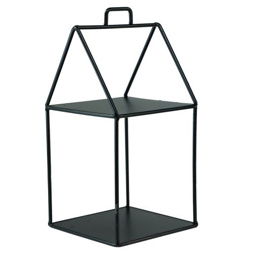 Floristik24 Metall Deko Häuser Schwarz Vintage H28/50cm 2er-Set