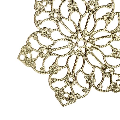 Metallblüte mit Ornament Ø5,5cm Gold 24St | Floristik24.at