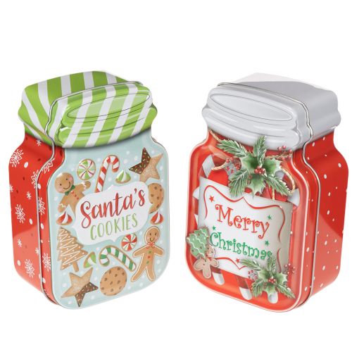 Metalldosen Set 2 Stück Weihnachtsmotiv Keksglas-Design 15 cm bestellen | Floristik24.at
