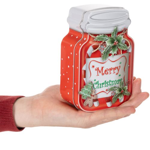 Metalldosen Set 2 Stück Weihnachtsmotiv Keksglas-Design 15 cm | Floristik24.at